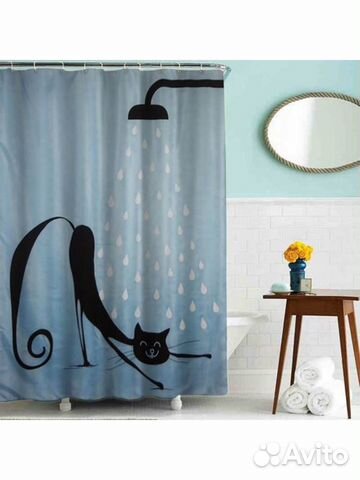 Шторка для ванной тканевая (180*200 см) 