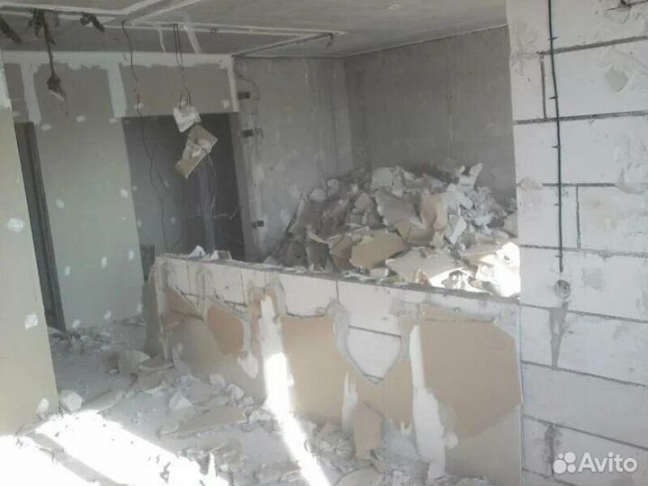 Демонтаж перегородок из гипсокартона