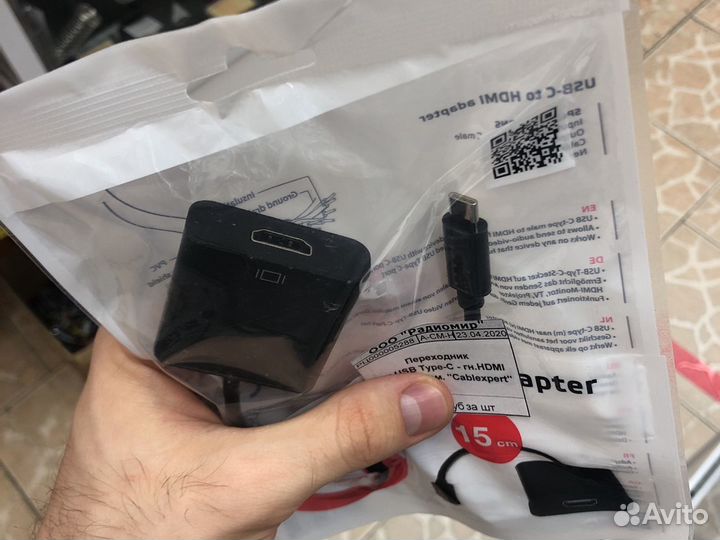 Переходник шт. USB Type-C - гн. hdmi Cablexpert