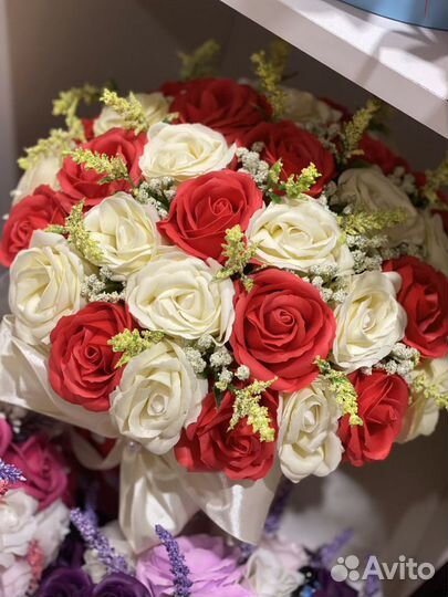 Букет цветы розы 101 51 55 день рождения маме