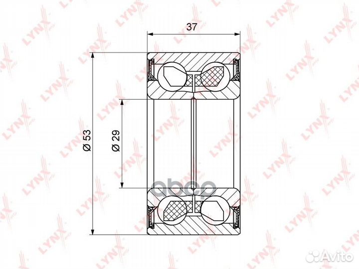Комплект подшипника ступицы колеса зад WB11
