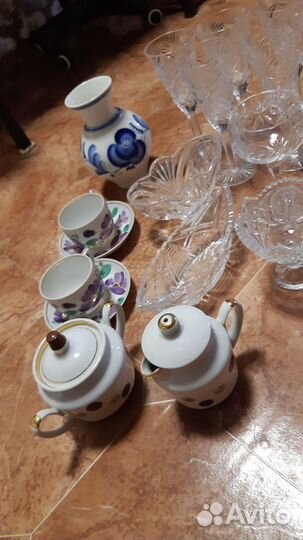 Чайный сервиз ссср,хрусталь