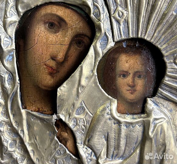 Икона Казанская Богородица в Окладе