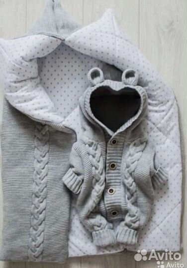 Вязанный комплект на выписку