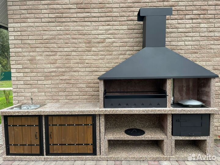 Барбекю зоны, мангал, печь под казан