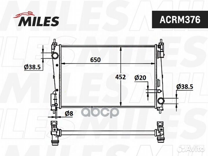 Радиатор opel corsa D 1.3TD-1.7TD 06- acrm376 M