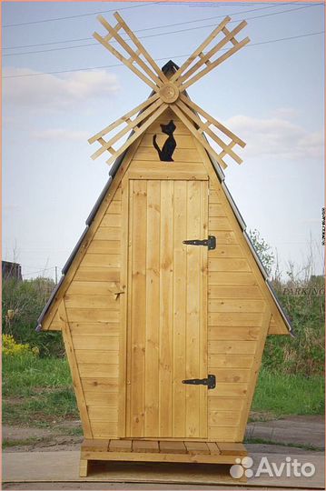 Дачный туалет деревянный с установкой лвб 576