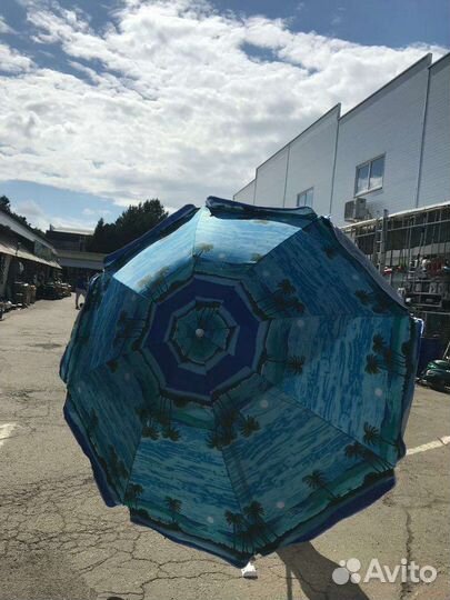 Новый пляжный зонт 1.85м с солнцезащитным напылени