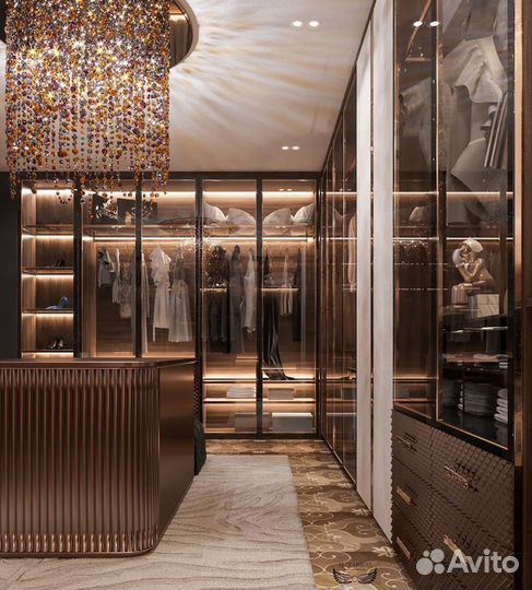 Мебель для гардеробной комнаты на заказ