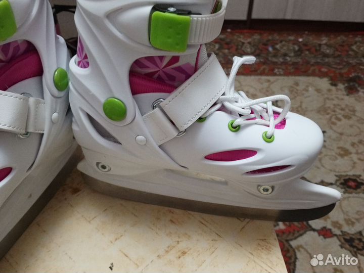 Коньки детские раздвижные размер 30-33