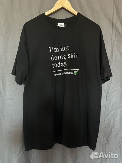 Vetements i'm not doing shit today футболка