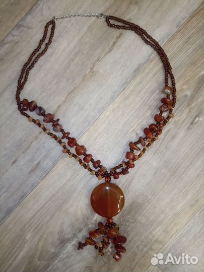 Колье ожерелье сердолик крупный СССР