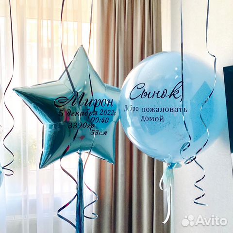 Шарики гелиевые на выписку из роддома