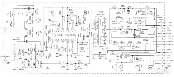 Блок Питания +5в, +8в, +15в, +16в, +135в