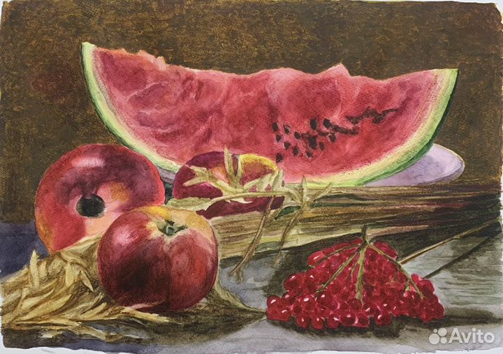 Натюрморт акварель 