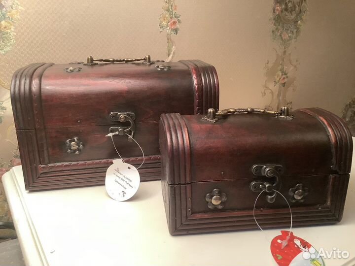 Подарочный комплект сундуков шкатулок