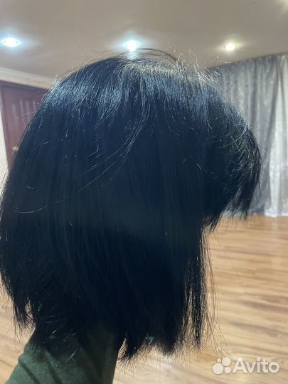 Парик черный каре