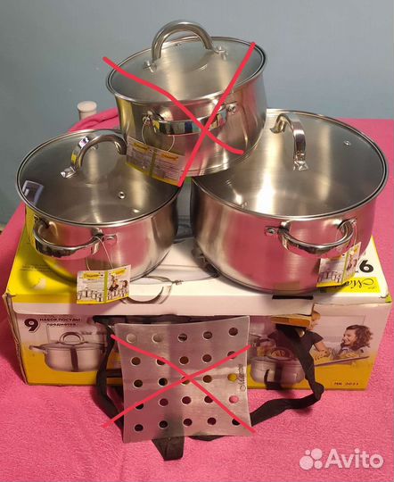 Кастрюли из нержавейки 5 и 3 литра