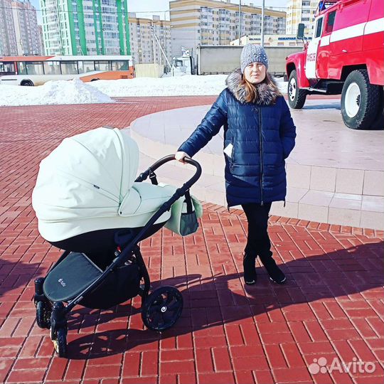 Коляска 2 в 1 эко кожа