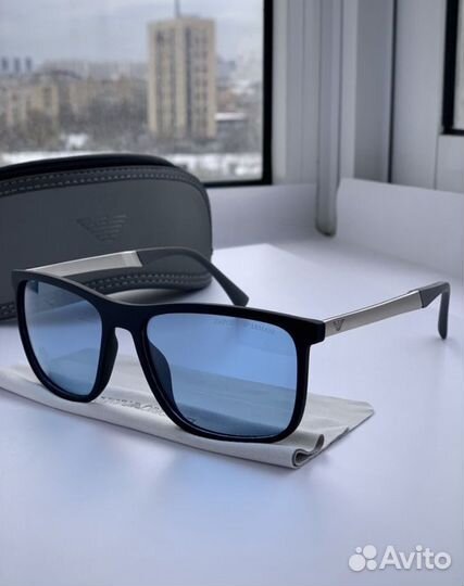 Очки emporio armani синие поляризационные