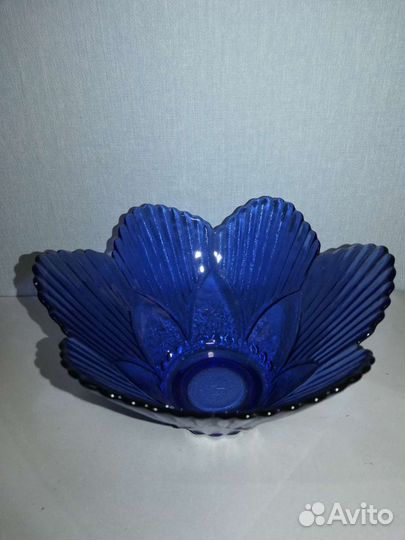 Конфетница цветное стекло СССР