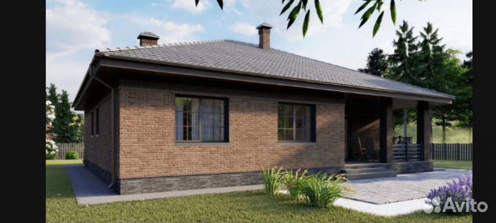 Готовый проект одноэтажного дома