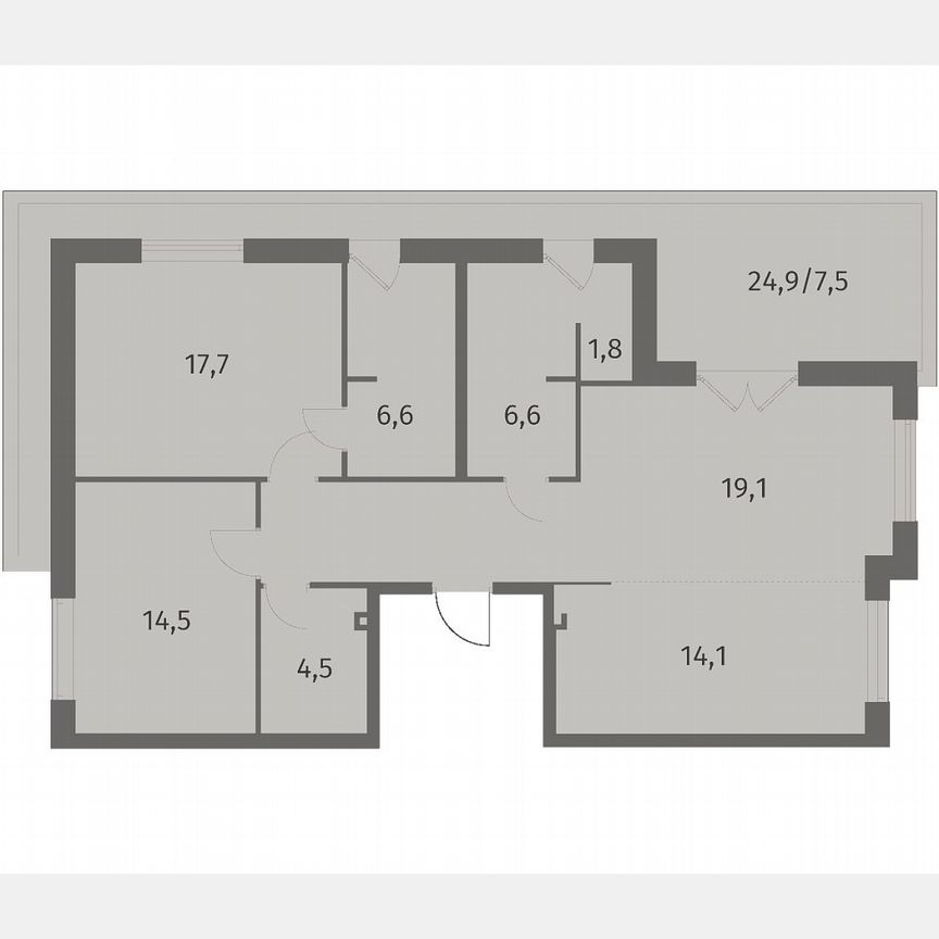 3-к. квартира, 102,7 м², 8/8 эт.
