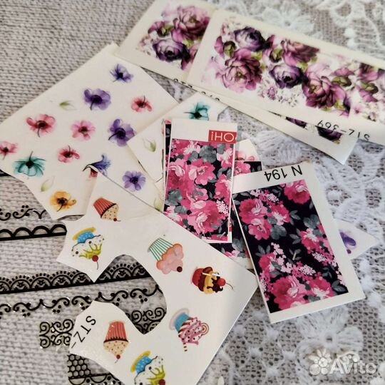 Набор для маникюра лак наклейки типсы