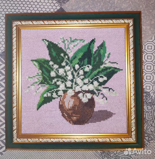Картина вышивка крестом, ручная работа
