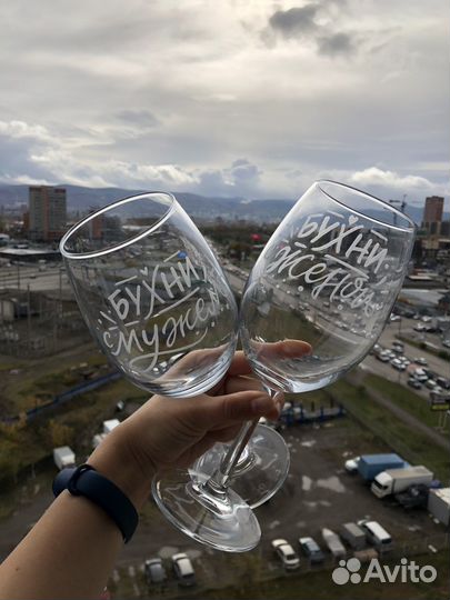 Ручная гравировка на бокалах