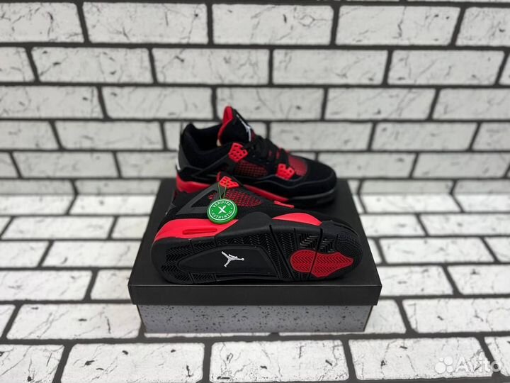 Кроссовки Air Jordan 4 Red Thunder (36-45)