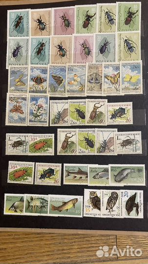 Марки Польша. Маврикий. Италия. Китай