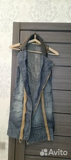 Сарафан- жилет джинсовый. 46/48р