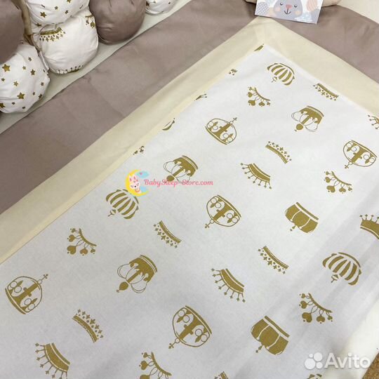 Бортики в кроватку и комплекты постельного