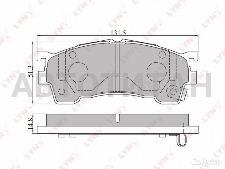 Колодки тормозные дисковые перед mazda 626 97/MX-6