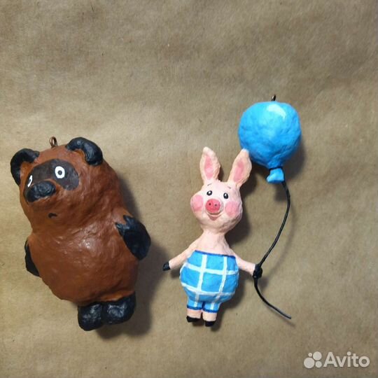 Ватные елочные игрушки