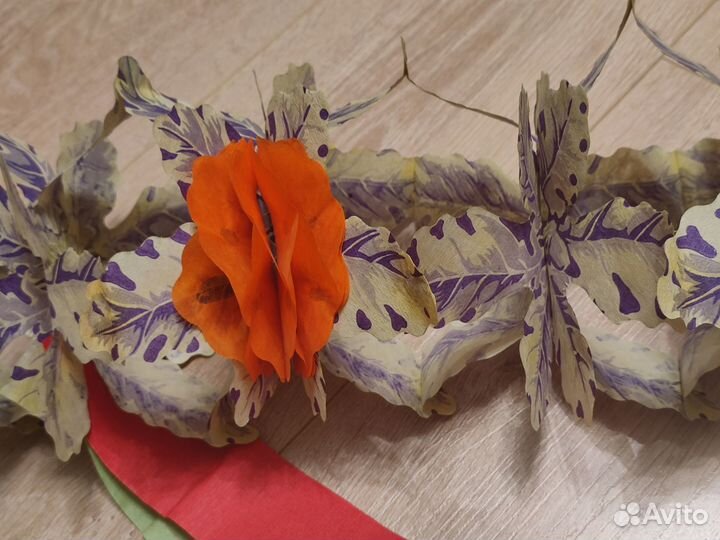 Гирлянда бумажная новогодняя СССР и гдр 50-60 г