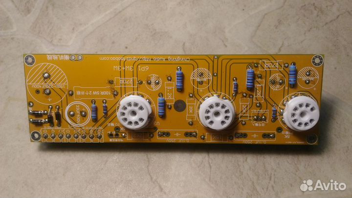 Плата и детали для сборки лампового усилителя