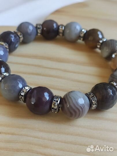 Браслет из агата Ботсвана