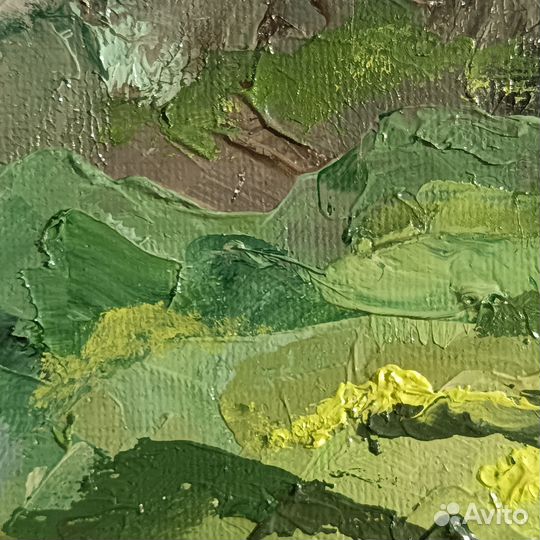 Картина маслом на холсте горный пейзаж