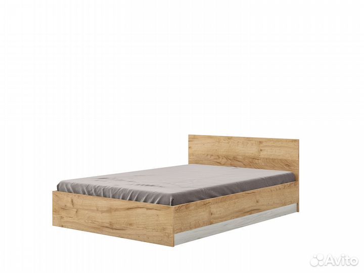 Кровать Марчел 1,4 кр-232 дуб золотой/белый