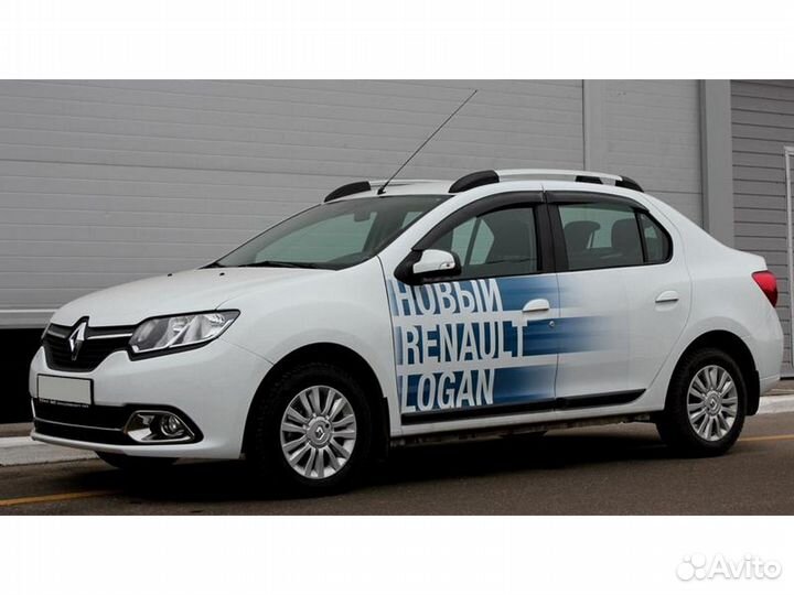 Рейлинги на крышу Renault Logan с 2014 апс Серебри