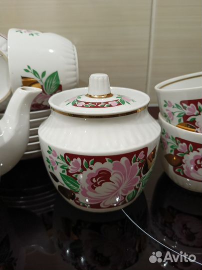 Чайный сервиз СССР дулево пион