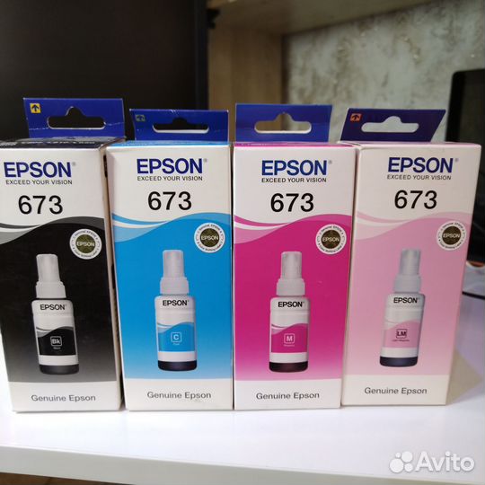 Оригинальные чернила для Epson l805 673