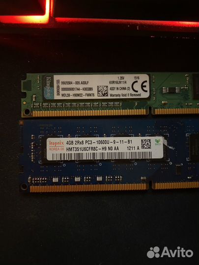 Оперативная память ddr3 4 gb (2 штуки)