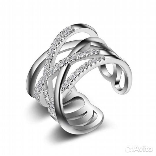 Кольцо с посеребрением