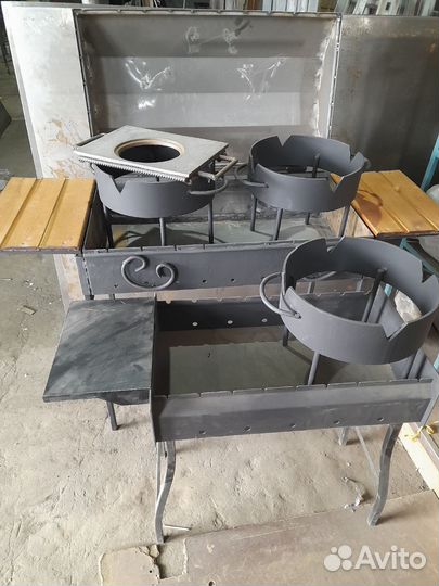 Мангал, гриль +BBK,коптильня, под казан, котелок