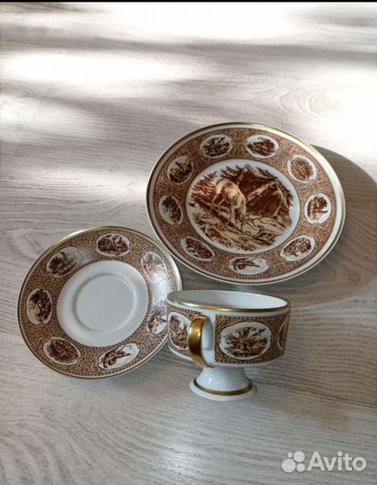 Чайная, кофейная пара фарфор, кружка, блюдце