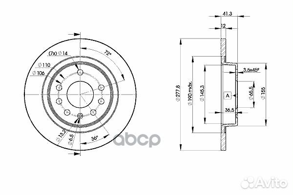 Диск тормозной 78bd9115 Icer