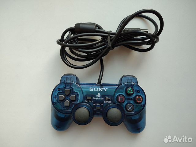 Геймпад DualShock 2 Clear Blue (Оригинал) PS2 купить в Москве ...